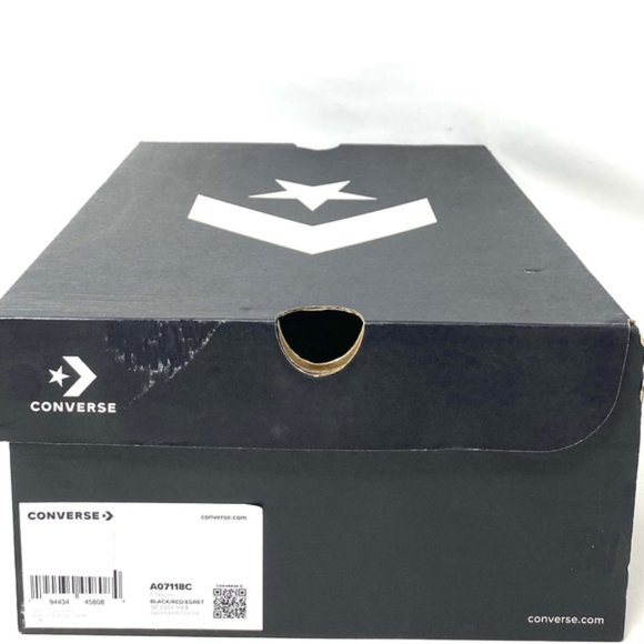 Converse Ctas High Top Shoes Casual Canvas Sneakers Black Red For Women A07118C - Picture 8 of 9